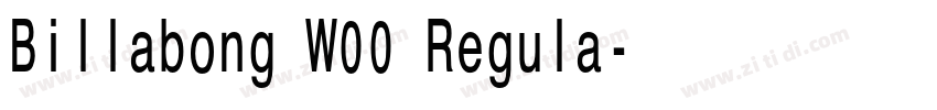 Billabong W00 Regula字体转换